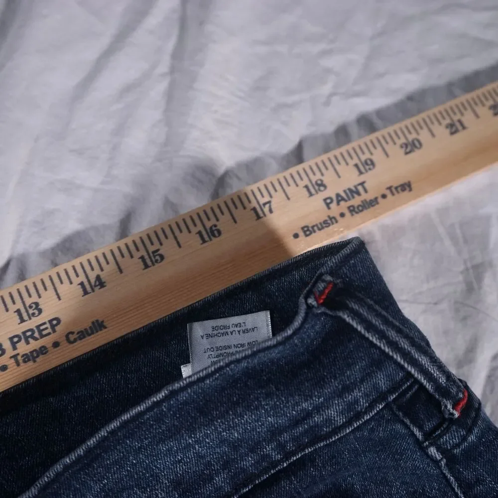 True Religion Ricky Jeans Relaxed Straight Blue Red Stitch Mens 36 36x34